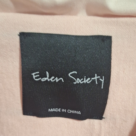 Eden Society Blush Pink Hooded Zip/Snap Front Utility Barn Jacket - S - Picture 2 of 8